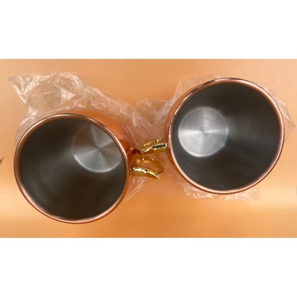 Pair Hunt A Killer Detective Juice Copper Moscow Mule Mugs Nickel-Lined 16oz - Picture 7 of 9